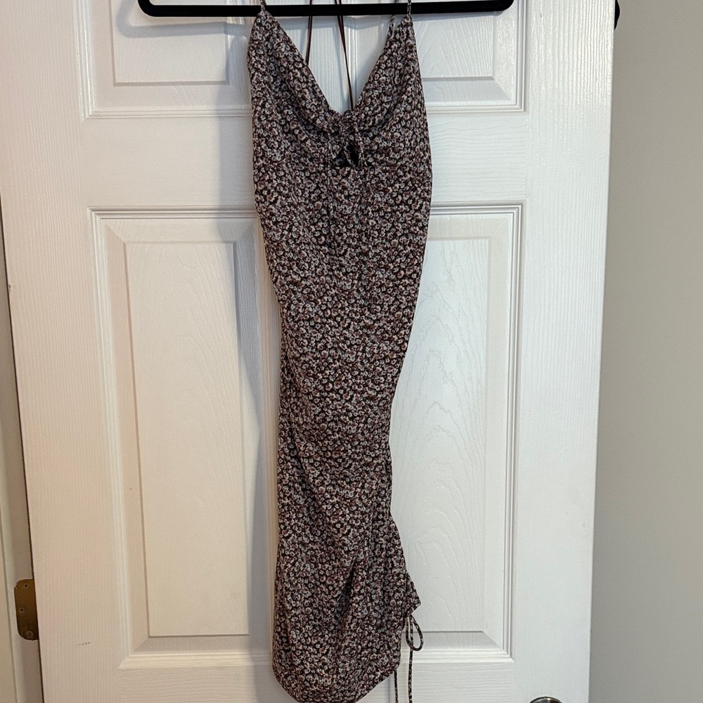 Cotton Candy Black and White Backless Dress